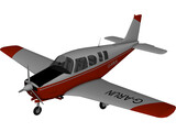 Raytheon A-36 Bonanza 3D Model preview