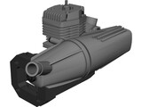 RC OS Engine AX35 3D Model preview