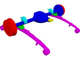Rear Axle Assembly 3D Model preview