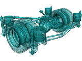 Rear Axle Low Floor Bus 3D Model