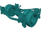 Rear Axle Low Floor Bus 3D Model