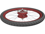 Rear Wheel with CVT Hub 3D Model