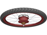 Rear Wheel with CVT Hub 3D Model