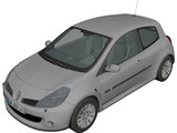 Renaul Clio RS (2007) 3D Model preview