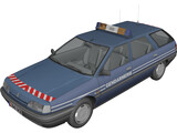 Renault 21 Nevada Gendarmerie 3D Model preview