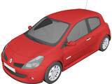 Renault Clio Sport 3D Model preview