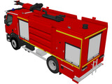 Renault Lander Fire Truck 3D Model