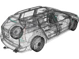 Renault Megane II (2009) 3D Model