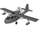 Republic RC-3 Seabee Amphibian 3D Model preview