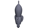 Retro Rocket BK 3D Model preview