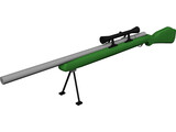 Rifle Robar Sniper 3D Model preview