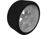 Rim 23 Inch Sportrux Sicker 6 with Tire 3D Model