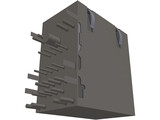 RJ45 Double Connector 3D Model