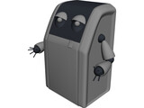 Robo Garbage Trash Refuse Debris 3D Model preview
