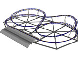 Roller Coaster 3D Model preview