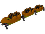 Roller Coaster Train 3D Model preview