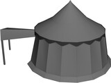 Roman Big Tent 3D Model preview