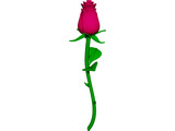 Rose Flower 3D Model preview