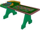 Roulette Table 3D Model preview