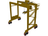 RTG Container Port Crane 3D Model