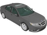 Saab 9-3 Sport Sedan (2008) 3D Model