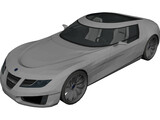 Saab Aero X Concept 3D Model preview