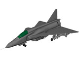 SAAB AJ-37 Viggen 3D Model preview