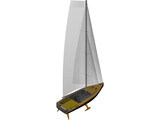 Sail Boat 3D Model preview