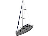 Sailboat Yacht 3D Model preview