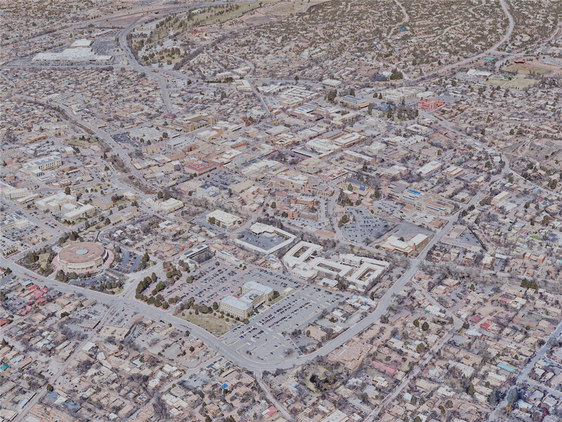Santa Fe City, NM, USA (2023) 3D Model