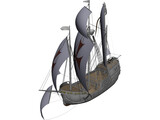 Santa Maria Sailing Ship 3D Model preview