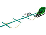Santa Sleigh 3D Model preview