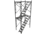 Scaffold Stair Tower 3D Model preview