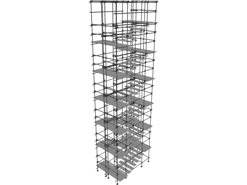 Scaffold Stairs 3D Model