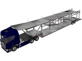 Scania Car Carrier Trailer 3D Model preview