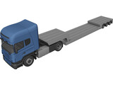 Scania with Trailer 3D Model preview