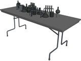 School Lab Table 3D Model preview