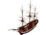 Schooner Frigate Constitution Class 3D Model preview