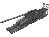 Schwerer Gustav Dora 3D Model preview