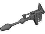 Sci-Fi Gun 3D Model preview