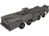 Scud Missile Launcher Maz 3D Model preview
