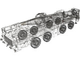 Scud Missile Launcher Maz 3D Model