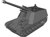 Sd.KfZ 165 Hummel Mobile Artillery 3D Model preview