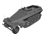 SdKfz 251/1 Hanomag 3D Model preview