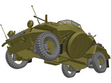 SdKfz222 Panzer Wagon - WWII German Armoured Car 3D Model