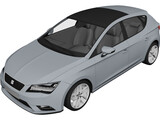 Seat Leon (2013) 3D Model preview