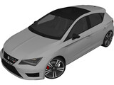 Seat Leon Cupra (2015) 3D Model preview