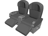 Seats Airplane 3D Model preview