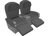 Seats Airplane 3D Model