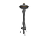Seattle Space Needle Tower 3D Model preview